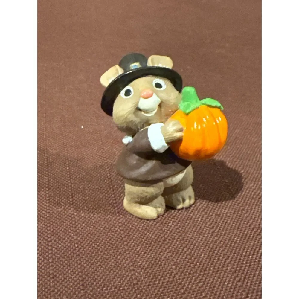Hallmark 1995 Merry Miniatures Thanksgiving Mouse Pumpkin